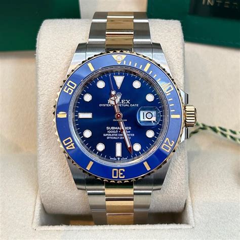 rolex submariner two-tone blue 2021|rolex submariner blue face stainless.